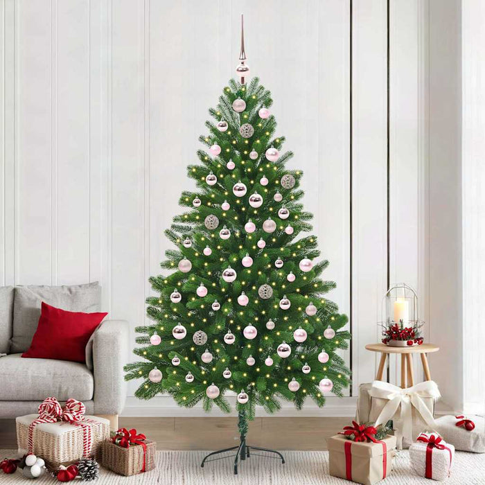 Brad de Crăciun cu 300 LED cu suport Verde 210 cm PE - WALTI WALTI