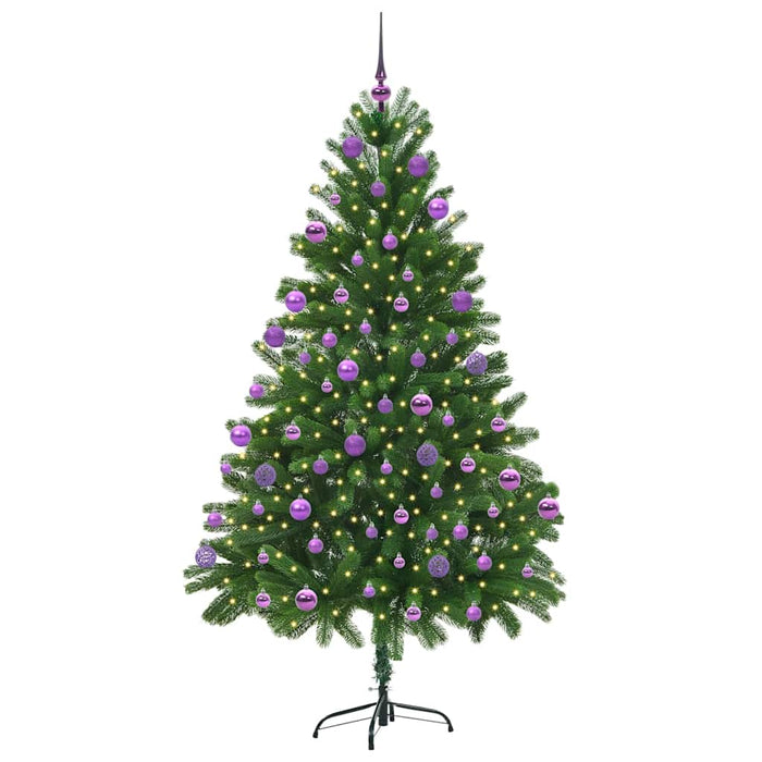 Brad de Crăciun cu 300 LED cu suport Verde 210 cm PE WALTI