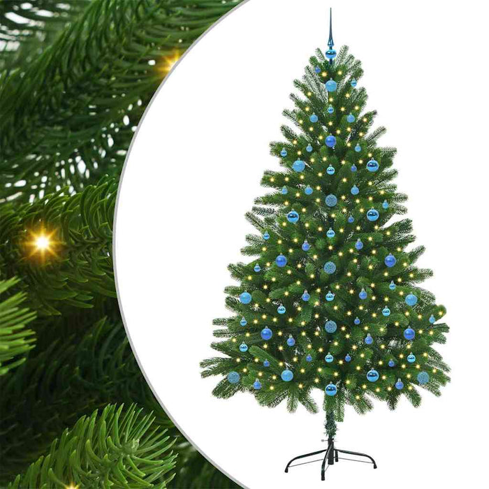 Brad de Crăciun cu 300 LED cu suport Verde 210 cm PE WALTI