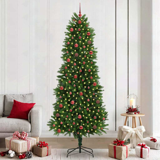 Brad de Crăciun cu 300 LED cu suport Verde 240 cm PE - WALTI WALTI