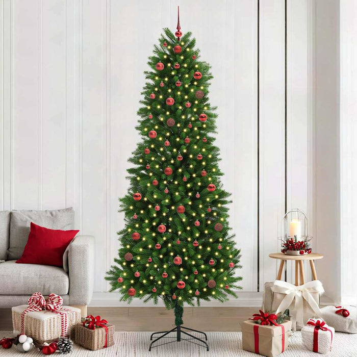 Brad de Crăciun cu 300 LED cu suport Verde 240 cm PE - WALTI WALTI