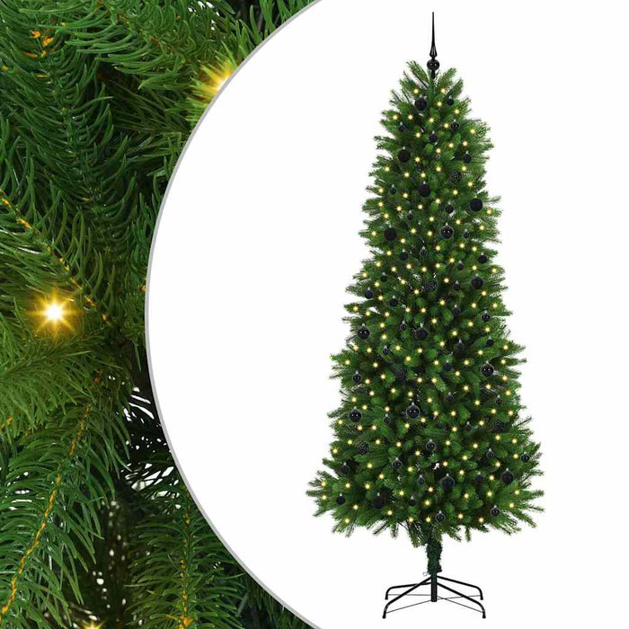 Brad de Crăciun cu 300 LED cu suport Verde 240 cm PE - WALTI WALTI