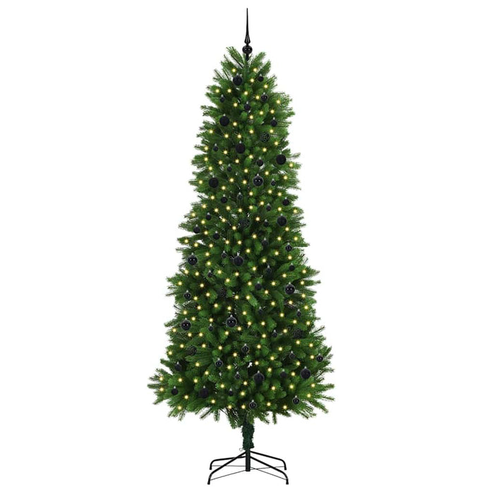Brad de Crăciun cu 300 LED cu suport Verde 240 cm PE - WALTI WALTI
