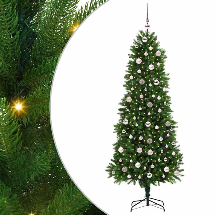 Brad de Crăciun cu 300 LED cu suport Verde 240 cm PE - WALTI WALTI