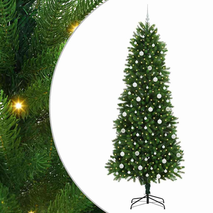 Brad de Crăciun cu 300 LED cu suport Verde 240 cm PE - WALTI WALTI