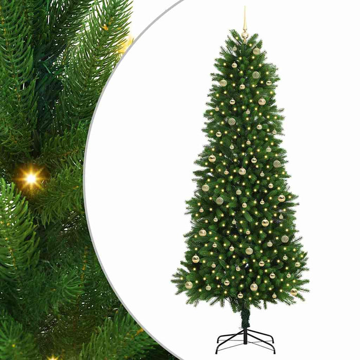 Brad de Crăciun cu 300 LED cu suport Verde 240 cm PE WALTI