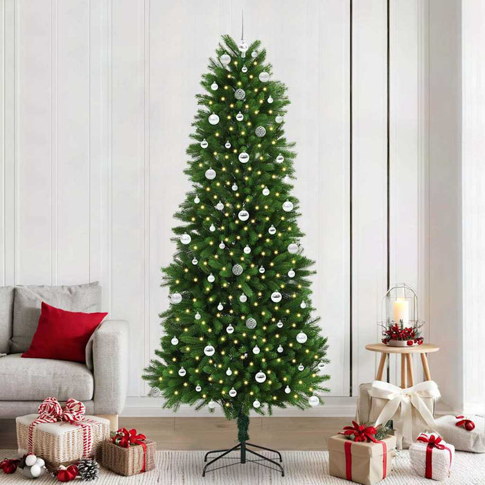 Brad de Crăciun cu 300 LED cu suport Verde 240 cm PE - WALTI WALTI