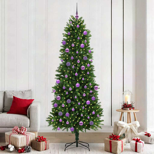 Brad de Crăciun cu 300 LED cu suport Verde 240 cm PE - WALTI WALTI