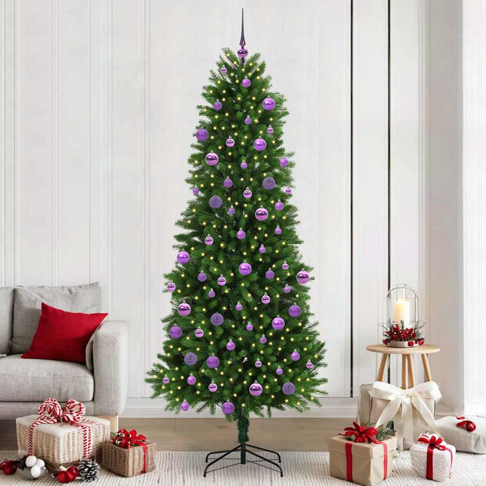 Brad de Crăciun cu 300 LED cu suport Verde 240 cm PE - WALTI WALTI