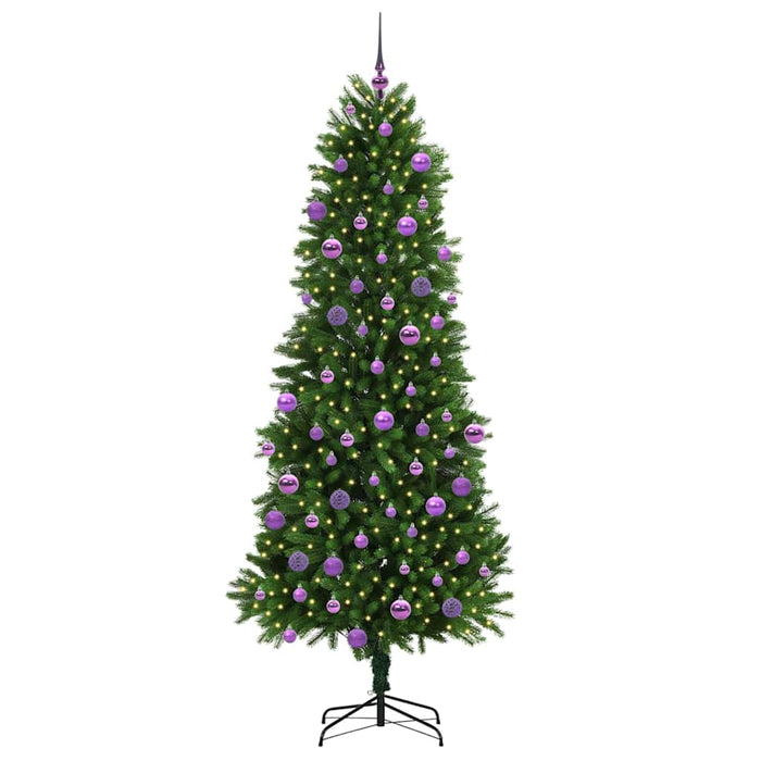 Brad de Crăciun cu 300 LED cu suport Verde 240 cm PE - WALTI WALTI