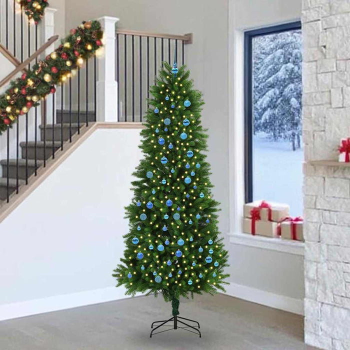 Brad de Crăciun cu 300 LED cu suport Verde 240 cm PE - WALTI WALTI