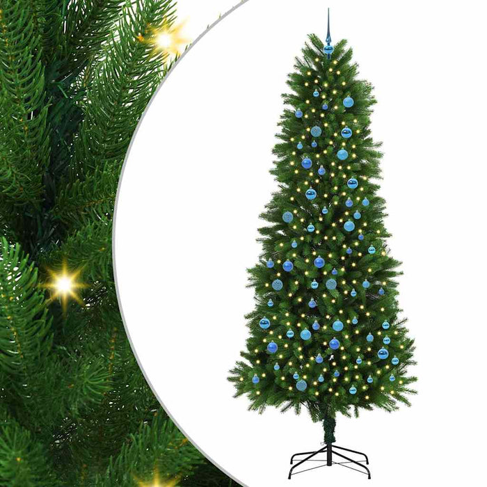 Brad de Crăciun cu 300 LED cu suport Verde 240 cm PE - WALTI WALTI