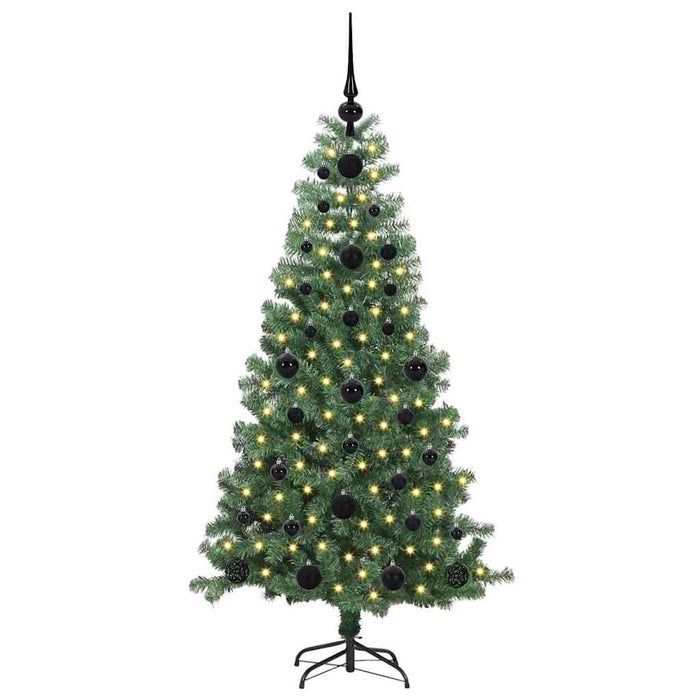 Brad de Crăciun cu 150 LED cu suport Verde 120 cm PVC - WALTI WALTI