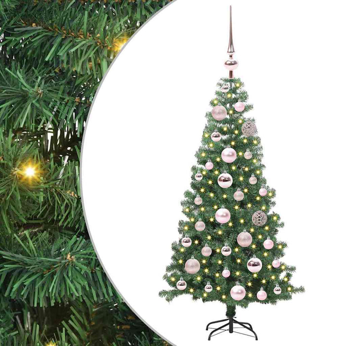 Brad de Crăciun cu 150 LED cu suport Verde 120 cm PVC - WALTI WALTI