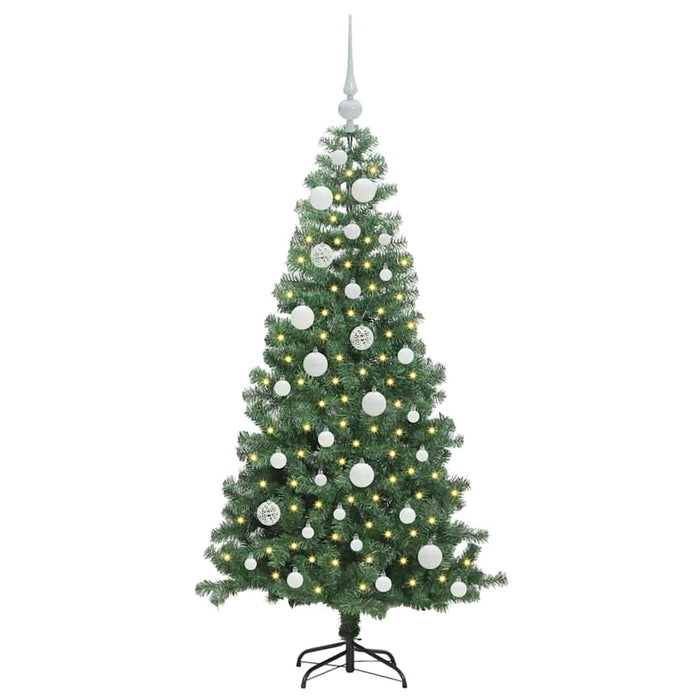 Brad de Crăciun cu 150 LED cu suport Verde 120 cm PVC - WALTI WALTI