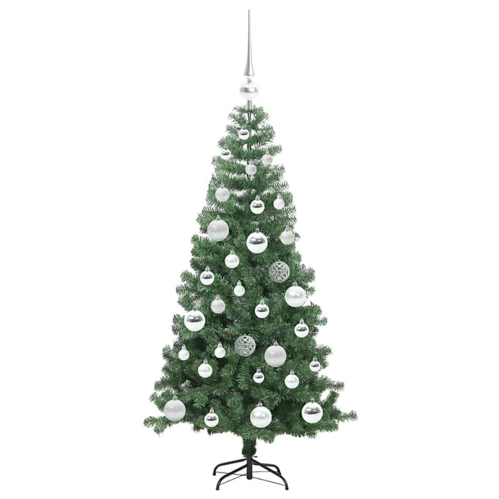 Brad de Crăciun cu 150 LED cu suport Verde 120 cm PVC - WALTI WALTI