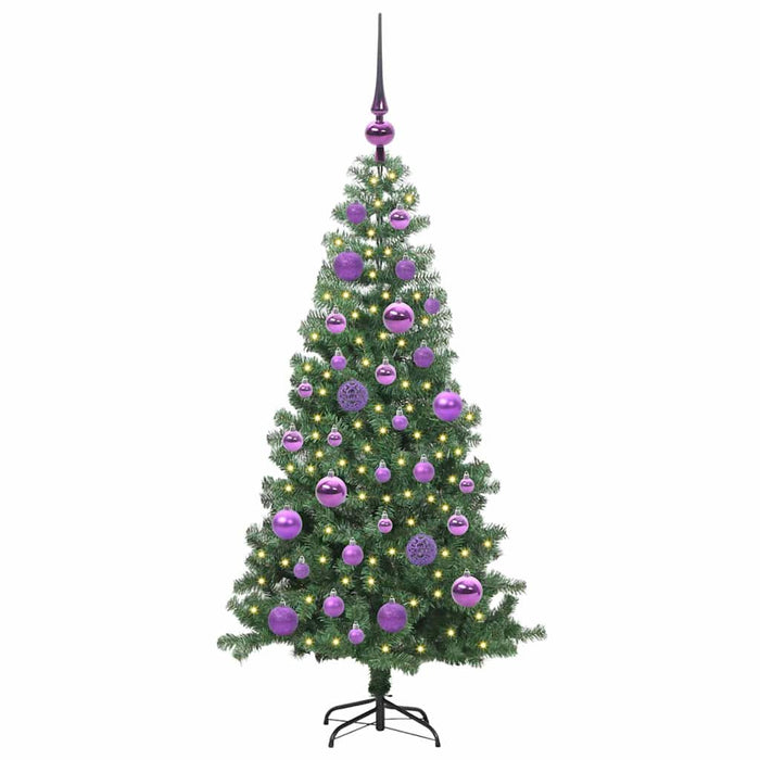 Brad de Crăciun cu 150 LED cu suport Verde 120 cm PVC - WALTI WALTI