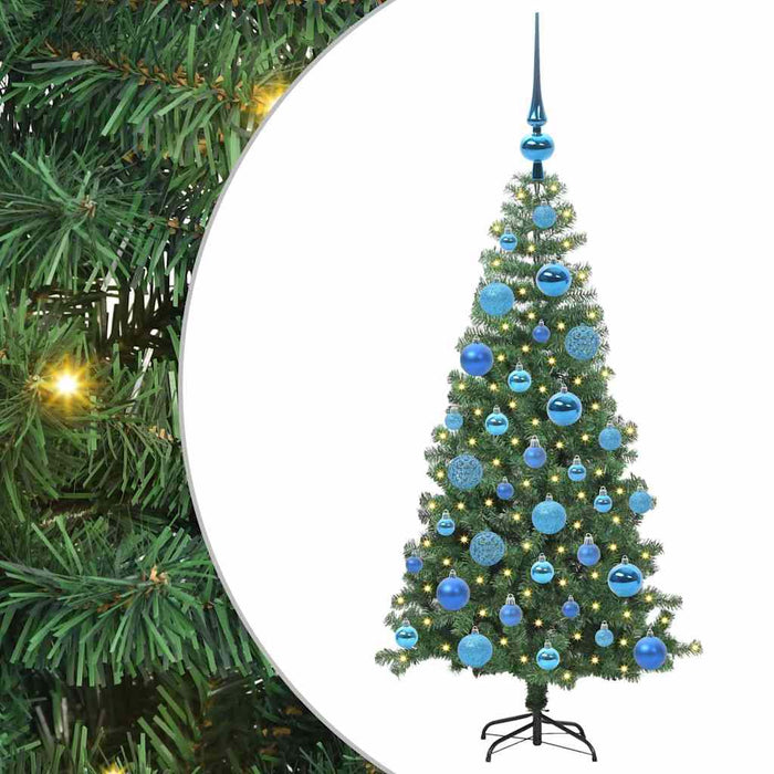 Brad de Crăciun cu 150 LED cu suport Verde 120 cm PVC - WALTI WALTI
