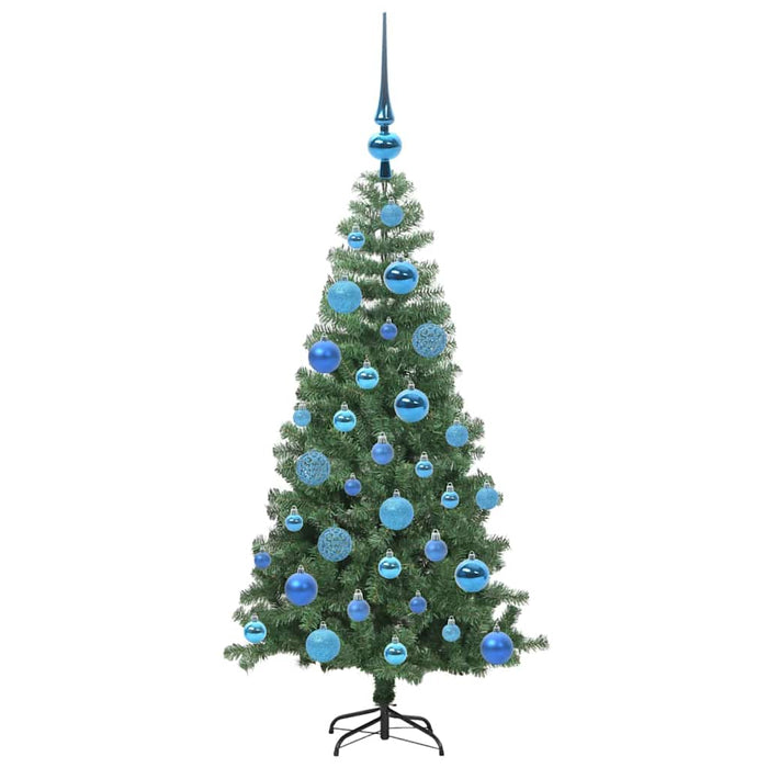Brad de Crăciun cu 150 LED cu suport Verde 120 cm PVC - WALTI WALTI