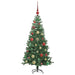 Brad de Crăciun cu 150 LED cu suport Verde 120 cm PVC - WALTI WALTI