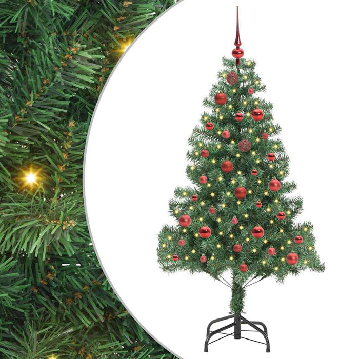 Brad de Crăciun cu 150 LED cu suport Verde 150 cm PVC - WALTI WALTI