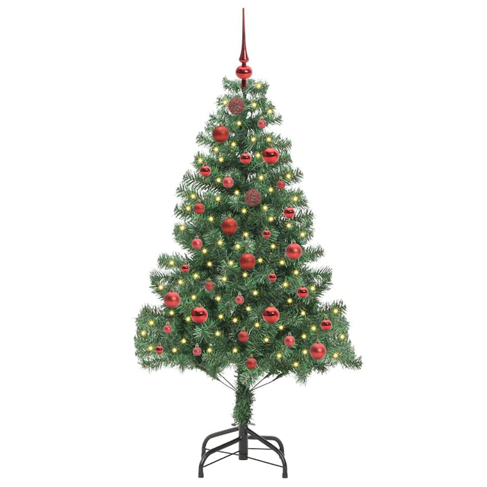 Brad de Crăciun cu 150 LED cu suport Verde 150 cm PVC - WALTI WALTI