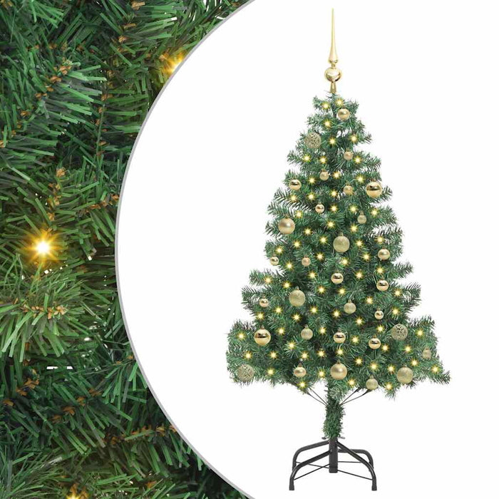 Brad de Crăciun cu 150 LED cu suport Verde 150 cm PVC - WALTI WALTI