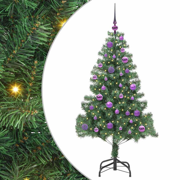 Brad de Crăciun cu 150 LED cu suport Verde 150 cm PVC - WALTI WALTI