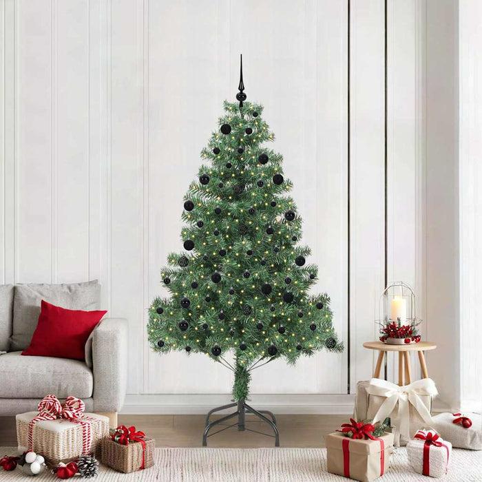 Brad de Crăciun cu 300 LED cu suport Verde 210 cm PVC - WALTI WALTI