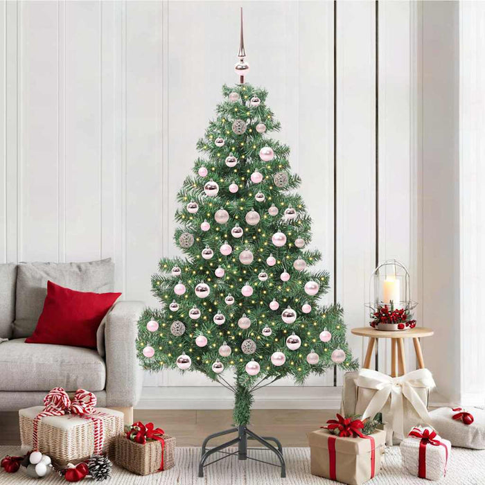 Brad de Crăciun cu 300 LED cu suport Verde 210 cm PVC - WALTI WALTI