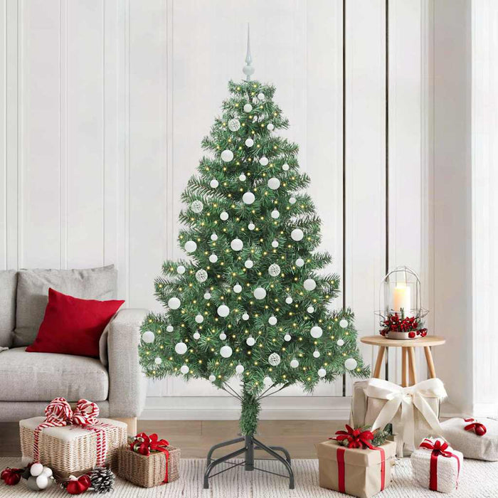 Brad de Crăciun cu 300 LED cu suport Verde 210 cm PVC - WALTI WALTI
