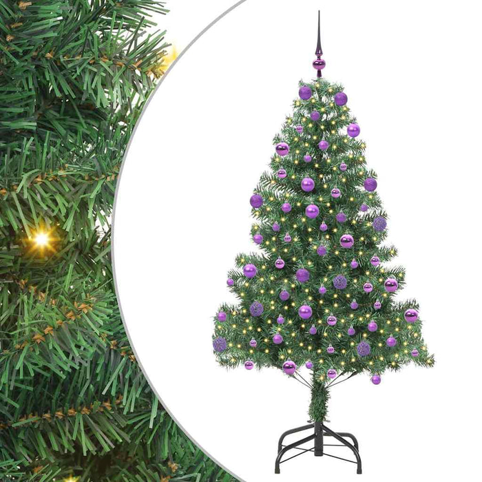 Brad de Crăciun cu 300 LED cu suport Verde 210 cm PVC - WALTI WALTI