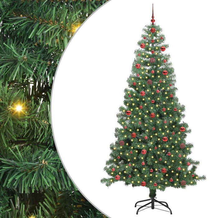 Brad de Crăciun cu 300 LED cu suport Verde 240 cm PVC - WALTI WALTI