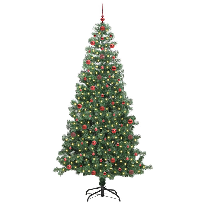 Brad de Crăciun cu 300 LED cu suport Verde 240 cm PVC - WALTI WALTI