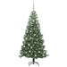 Brad de Crăciun cu 300 LED cu suport Verde 240 cm PVC - WALTI WALTI