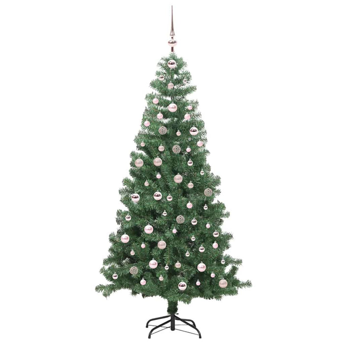 Brad de Crăciun cu 300 LED cu suport Verde 240 cm PVC - WALTI WALTI