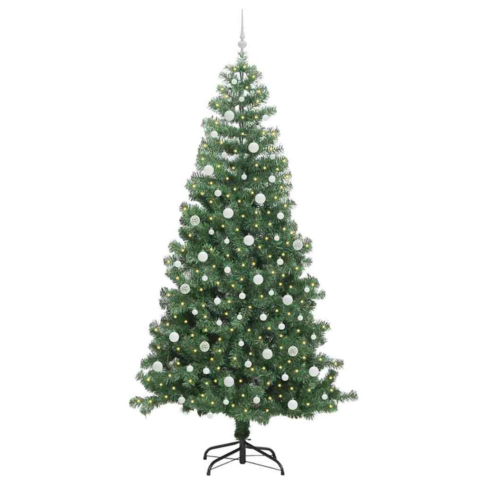 Brad de Crăciun cu 300 LED cu suport Verde 240 cm PVC - WALTI WALTI