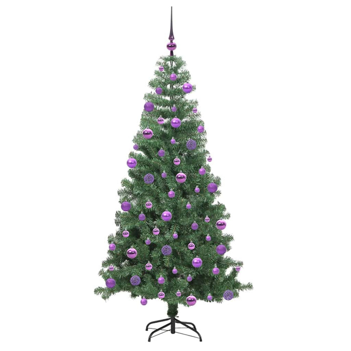 Brad de Crăciun cu 300 LED cu suport Verde 240 cm PVC - WALTI WALTI