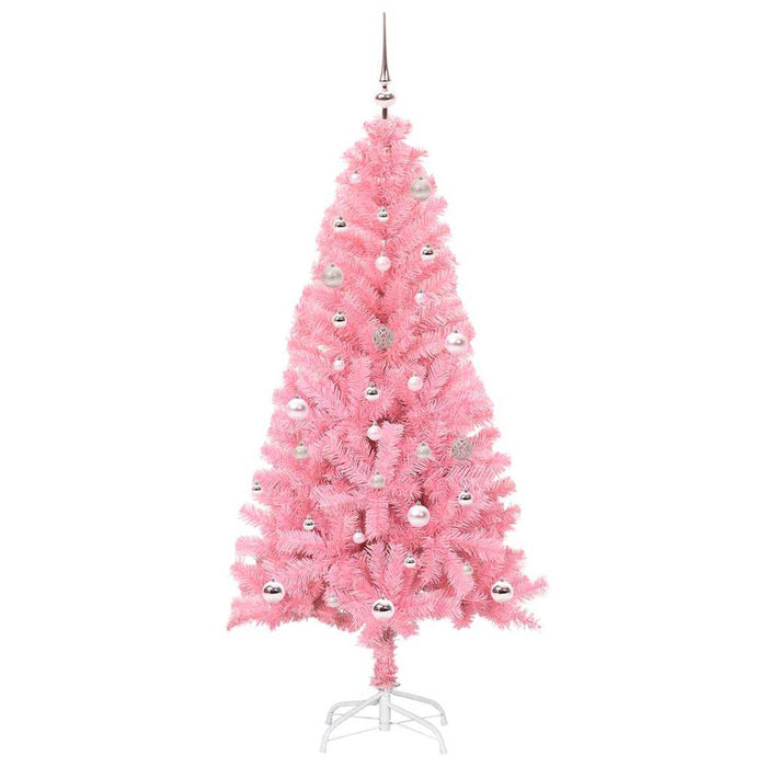 Brad de Crăciun cu 150 LED cu suport Roz 150 cm PVC - WALTI WALTI