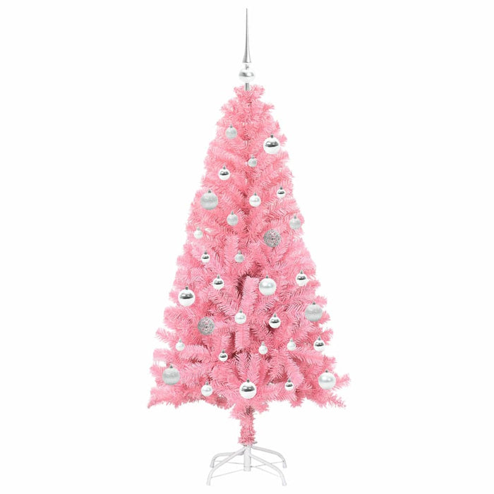 Brad de Crăciun cu 150 LED cu suport Roz 150 cm PVC - WALTI WALTI