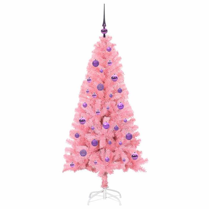 Brad de Crăciun cu 150 LED cu suport Roz 150 cm PVC - WALTI WALTI