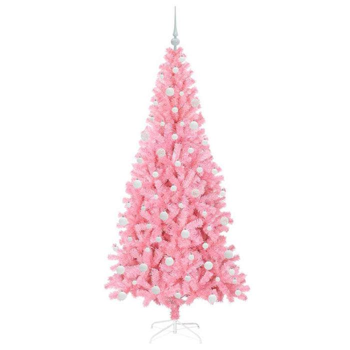 Brad de Crăciun cu 300 LED cu suport Roz 180 cm PVC - WALTI WALTI
