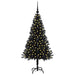 Brad de Crăciun cu 150 LED cu suport Negru 120 cm PVC - WALTI WALTI