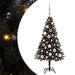 Brad de Crăciun cu 150 LED cu suport Negru 120 cm PVC - WALTI WALTI