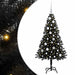 Brad de Crăciun cu 150 LED cu suport Negru 120 cm PVC - WALTI WALTI