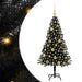 Brad de Crăciun cu 150 LED cu suport Negru 120 cm PVC - WALTI WALTI