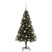 Brad de Crăciun cu 150 LED cu suport Negru 120 cm PVC - WALTI WALTI