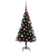 Brad de Crăciun cu 150 LED cu suport Negru 120 cm PVC - WALTI WALTI