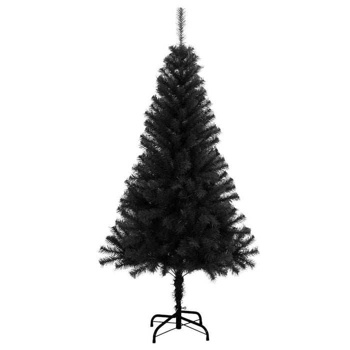 Brad de Crăciun cu 150 LED cu suport Negru 150 cm PVC - WALTI WALTI