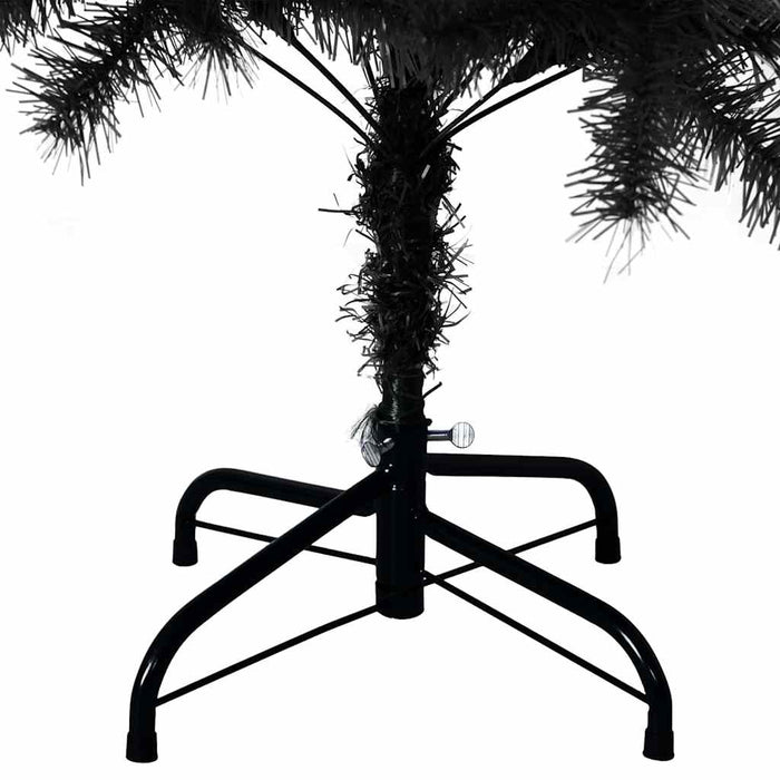 Brad de Crăciun cu 150 LED cu suport Negru 150 cm PVC - WALTI WALTI